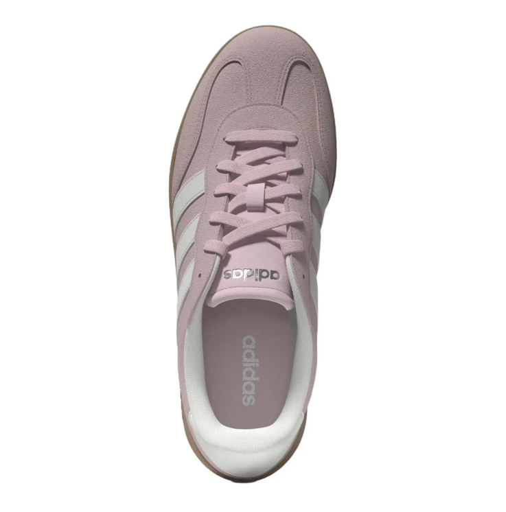 adidas Blush Pink & White Low-Top Sneakers with Gum-Colored Sole