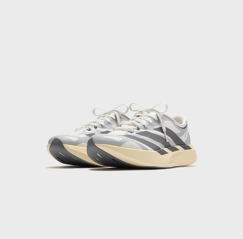 adidas Grey & Black Running Shoes with Cream Sole