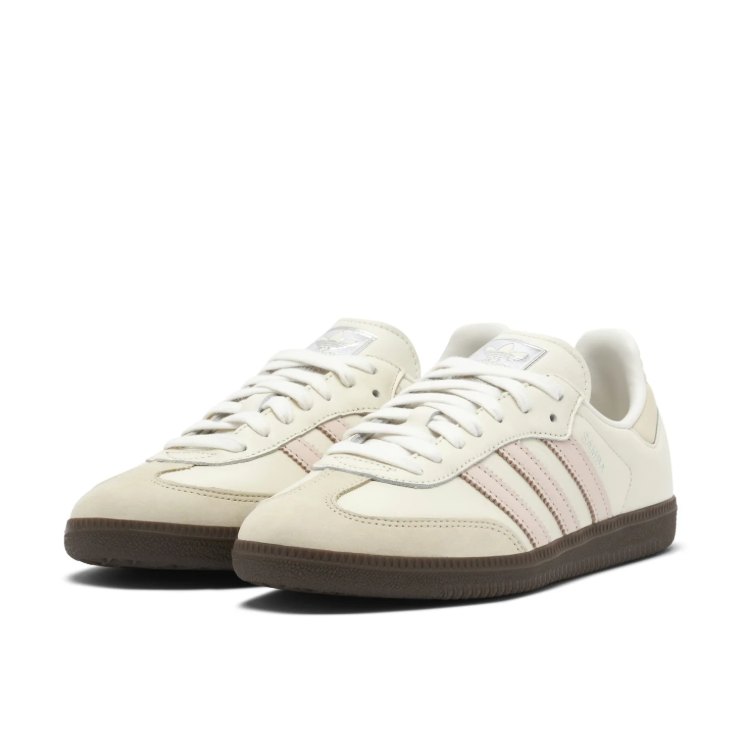 adidas Samba Cream & Pale Pink Low-Top Sneakers