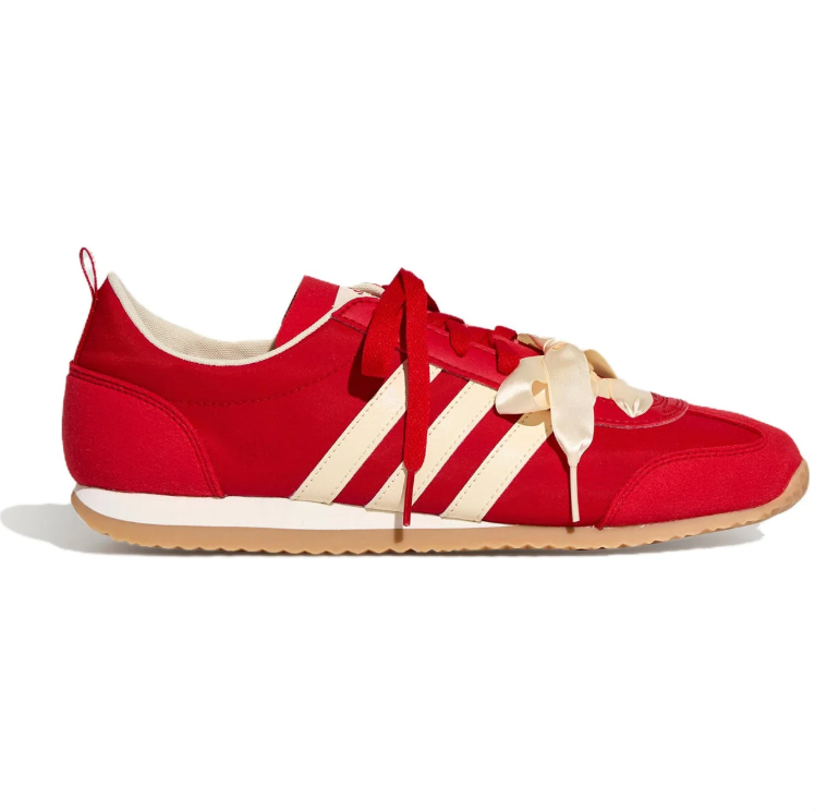 adidas Red & Cream Ribbon Bow Low-Top Sneakers