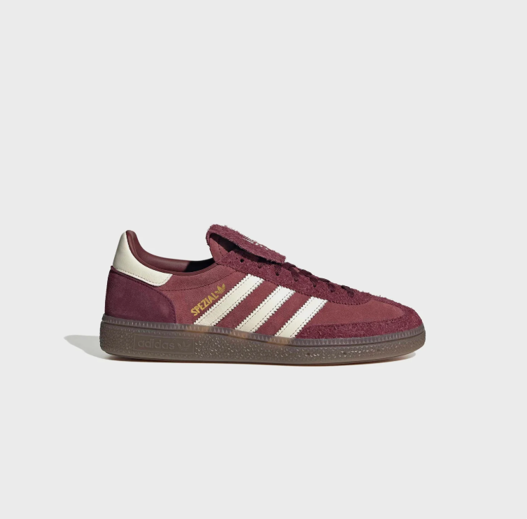 adidas Spezial Burgundy & Cream Fold-Over Tongue Sneakers