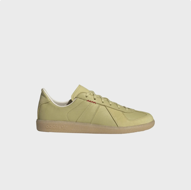 adidas Pale Olive Low-Top Sneakers with Zigzag Stitch Detail