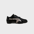 PUMA Black Sneakers with Snakeskin-Print Formstrip and Lug Sole