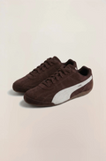 PUMA Brown & White Low-Top Sneakers
