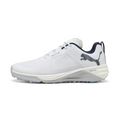 PUMA White & Navy Golf Shoes with Blue Outsole Accents