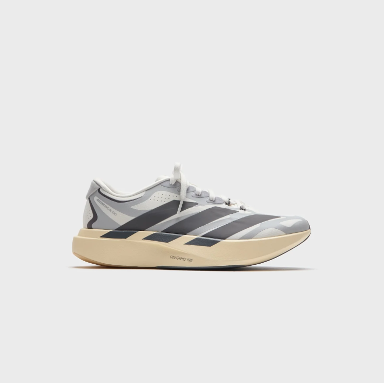 adidas Grey & Black Running Shoes with Cream Sole