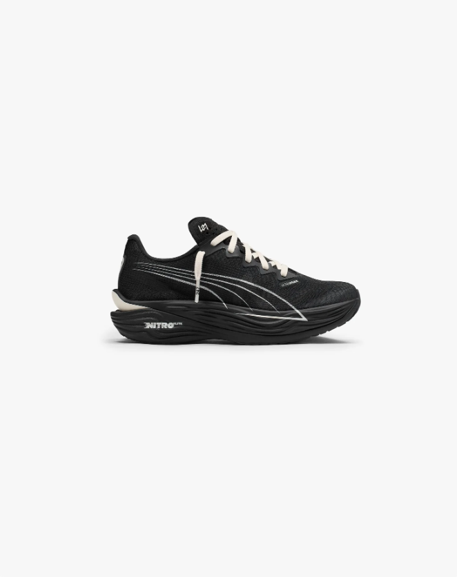 PUMA Black & Silver Running Shoes with Sculpted Sole