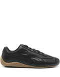 PUMA Black Low-Top Sneakers with Gum-Colored Sole