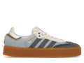 adidas Samba Blue Denim-Style Platform Sneakers with Heel Zip Detail