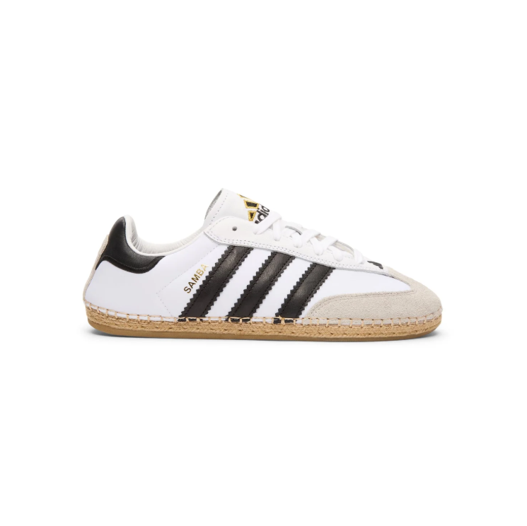 adidas Samba White & Black Low-Top Sneakers with Braided-Look Sole Trim