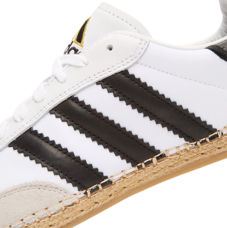 adidas Samba White & Black Low-Top Sneakers with Braided-Look Sole Trim