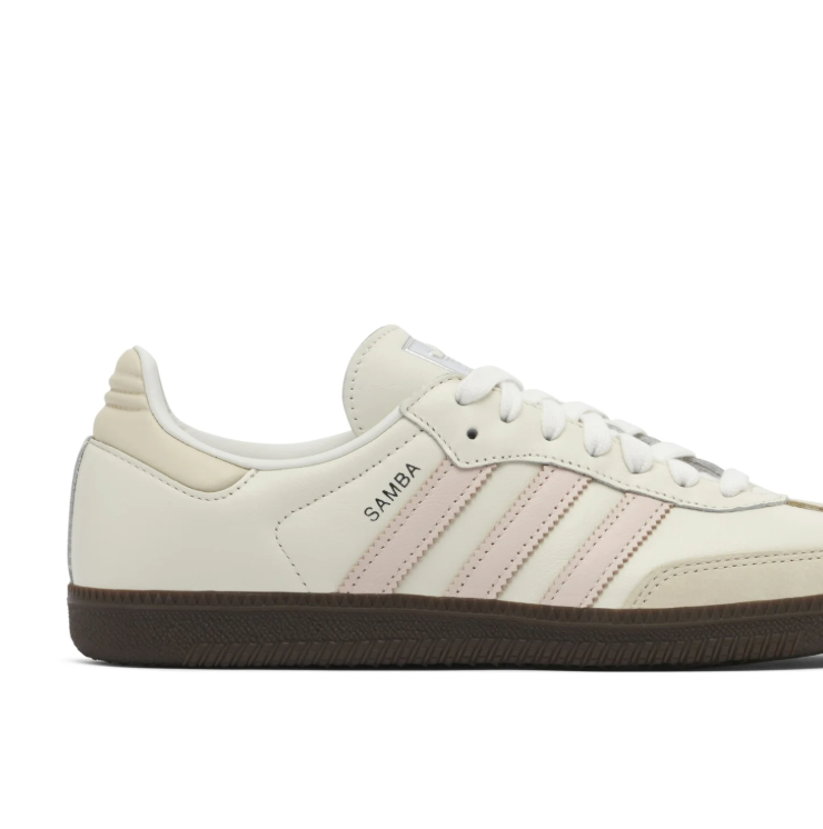adidas Samba Cream & Pale Pink Low-Top Sneakers