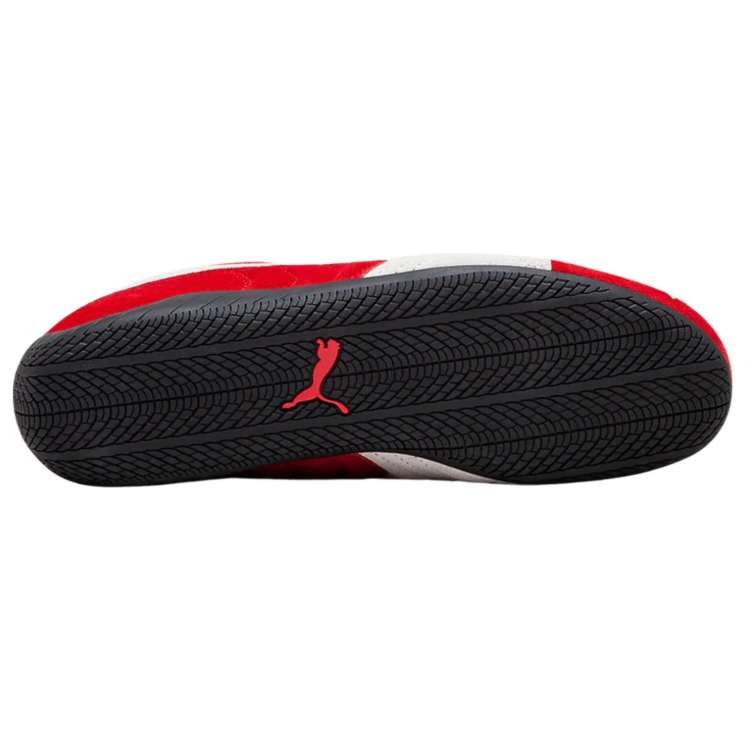 PUMA Red & White Low-Top Sneakers with Black Sole