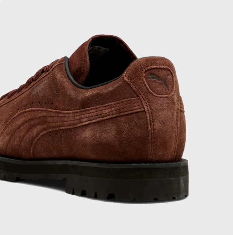 PUMA Rust Brown Low-Top Sneakers with Black Lug Sole