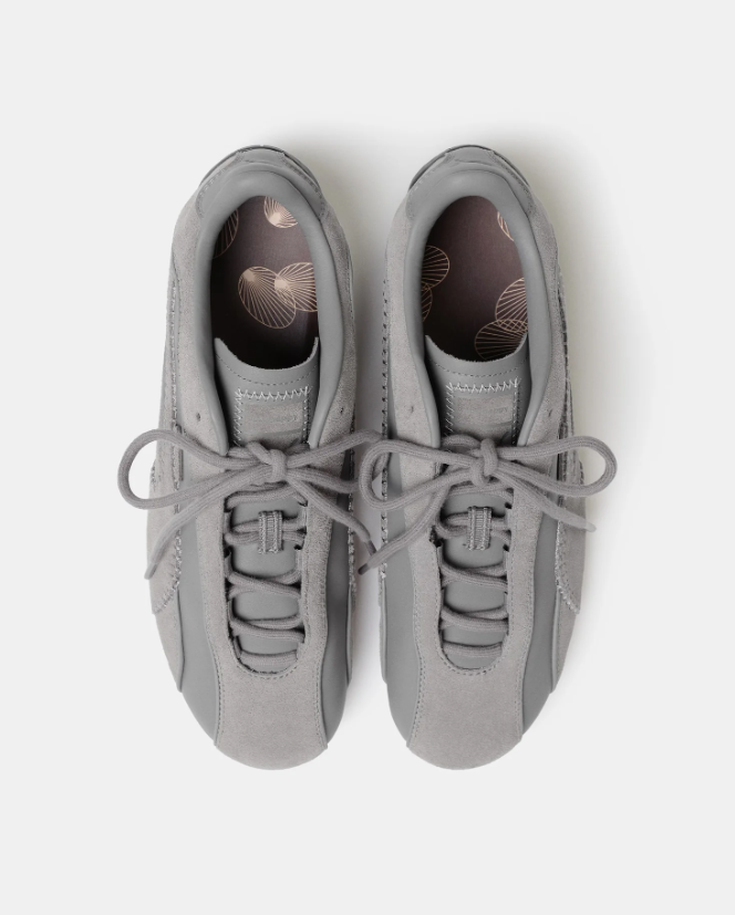 PUMA Grey Low-Top Sneakers with Black Sole