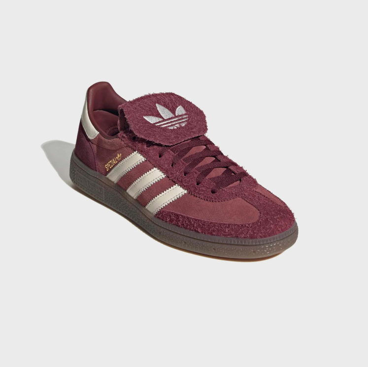 adidas Spezial Burgundy & Cream Fold-Over Tongue Sneakers