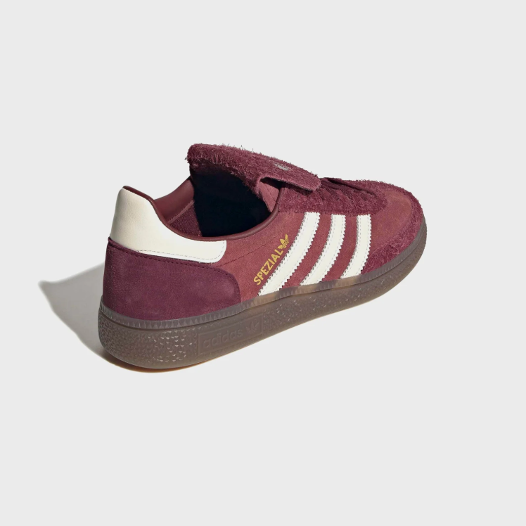 adidas Spezial Burgundy & Cream Fold-Over Tongue Sneakers