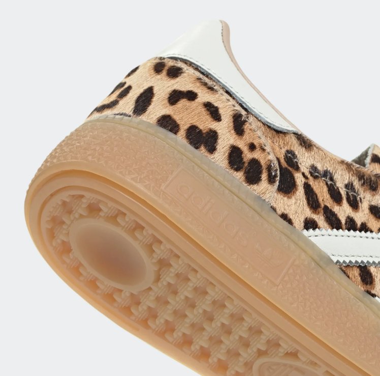 adidas Leopard Print Low-Top Sneakers with Green Laces
