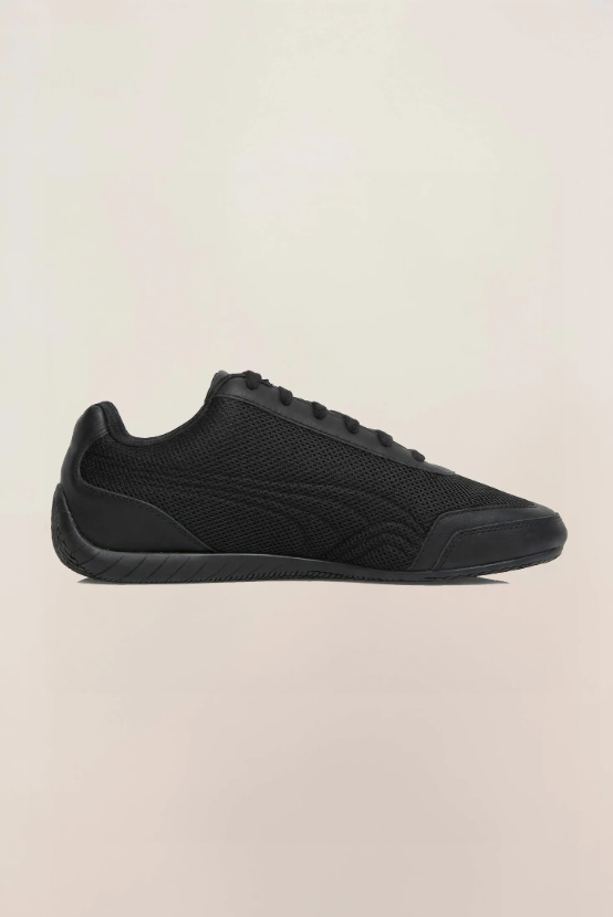 PUMA All-Black Mesh Low-Top Sneakers