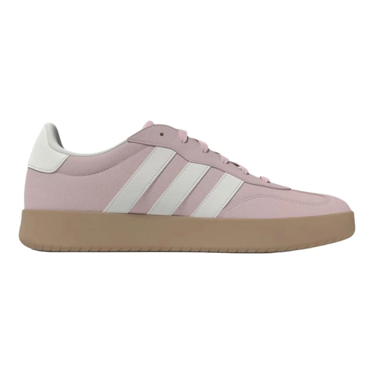 adidas Blush Pink & White Low-Top Sneakers with Gum-Colored Sole