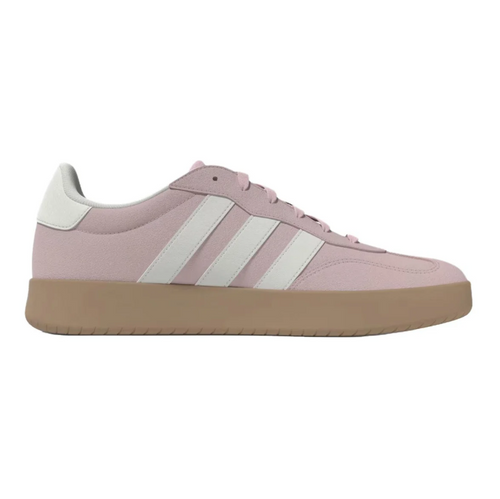 adidas Blush Pink & White Low-Top Sneakers with Gum-Colored Sole