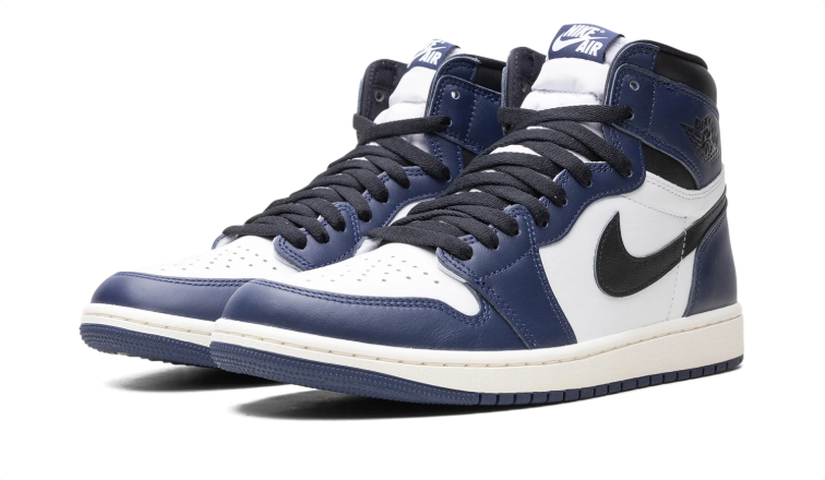 Air Jordan Navy, Black & White High-Top Sneakers