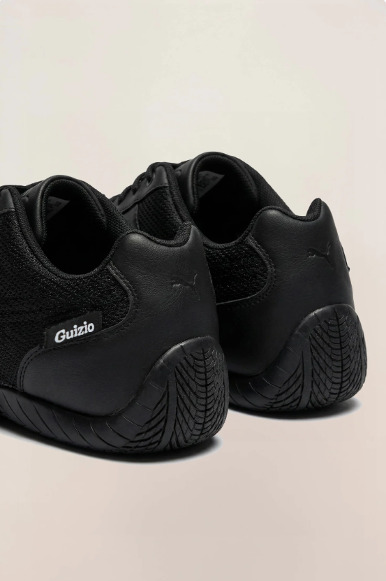 PUMA All-Black Mesh Low-Top Sneakers