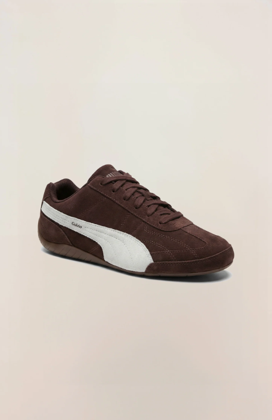 PUMA Brown & White Low-Top Sneakers