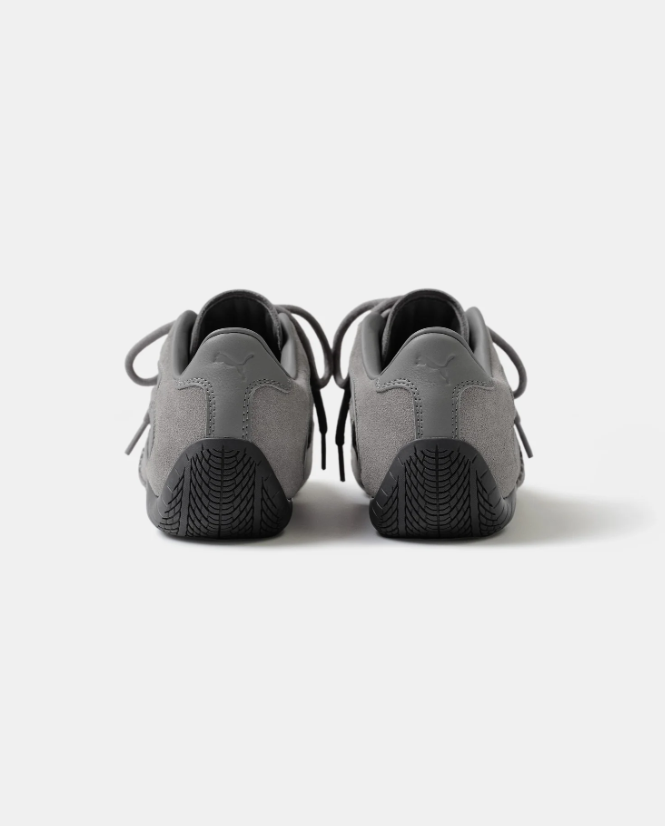 PUMA Grey Low-Top Sneakers with Black Sole