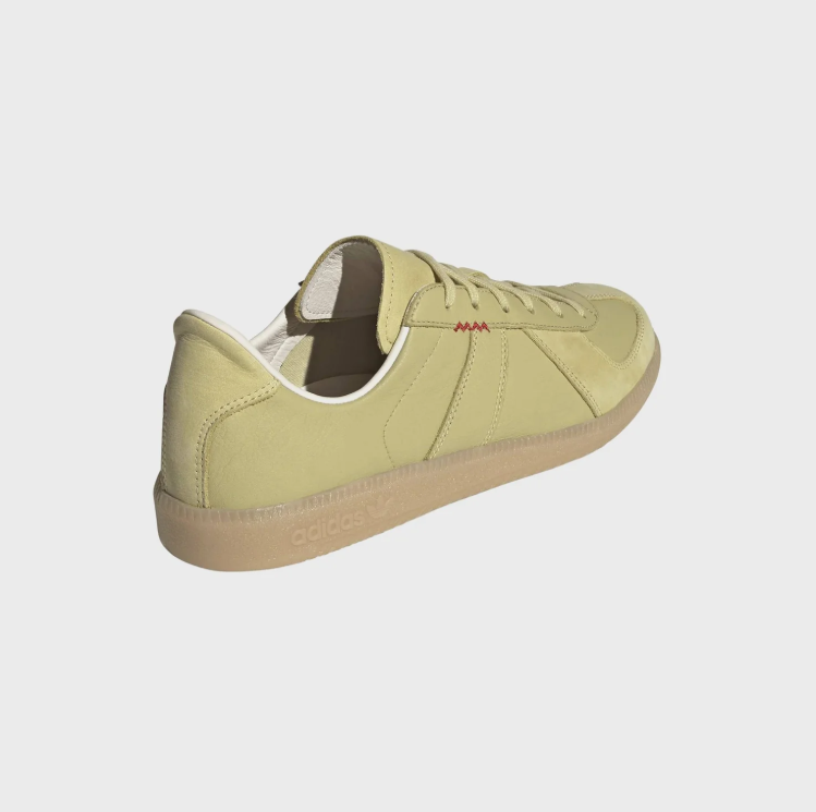 adidas Pale Olive Low-Top Sneakers with Zigzag Stitch Detail