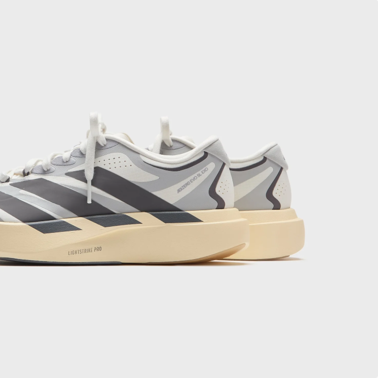 adidas Grey & Black Running Shoes with Cream Sole