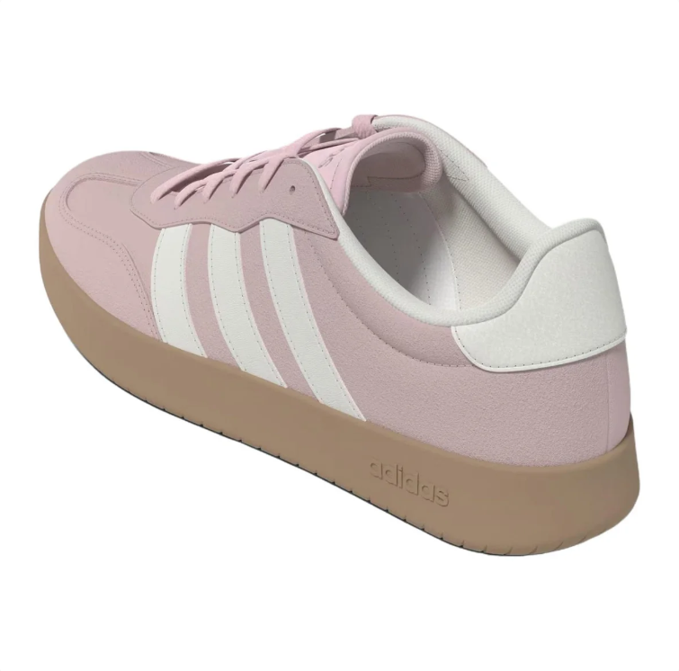 adidas Blush Pink & White Low-Top Sneakers with Gum-Colored Sole