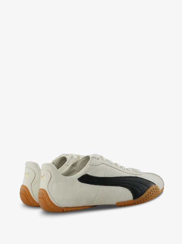 PUMA Off-White & Black Low-Top Sneakers with Gum-Colored Sole