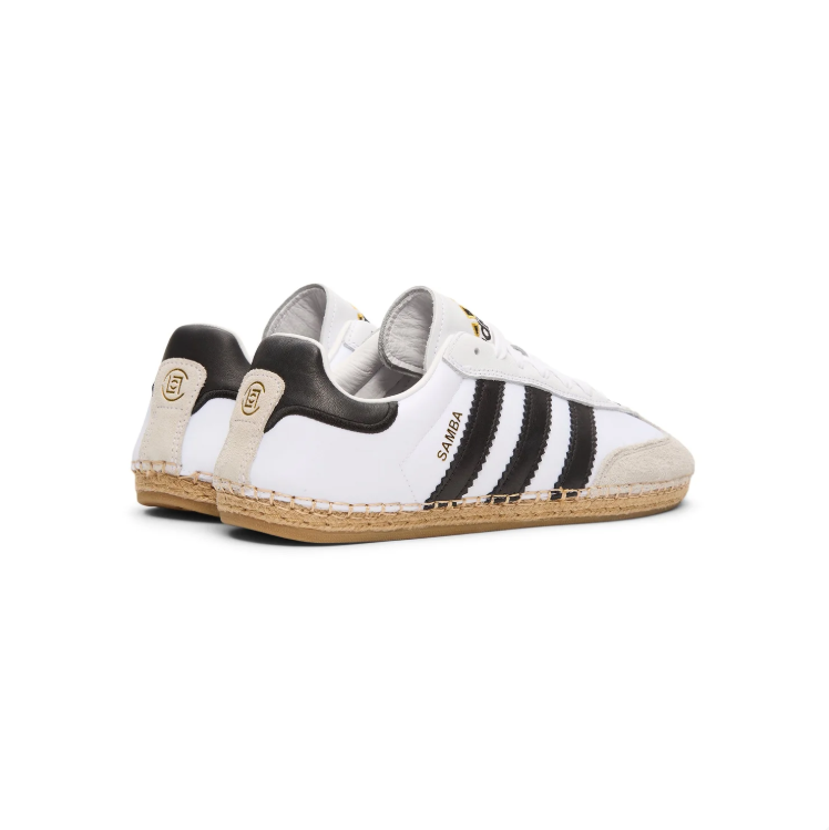 adidas Samba White & Black Low-Top Sneakers with Braided-Look Sole Trim