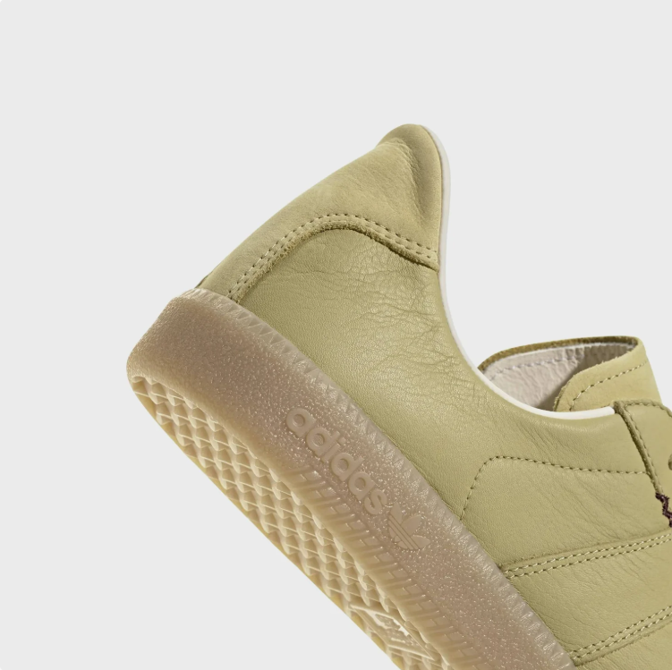 adidas Pale Olive Low-Top Sneakers with Zigzag Stitch Detail
