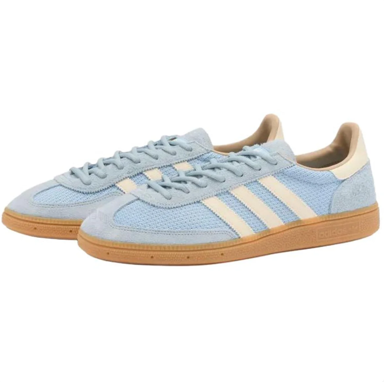 adidas Light Blue & Cream Low-Top Sneakers with Gum-Colored Sole