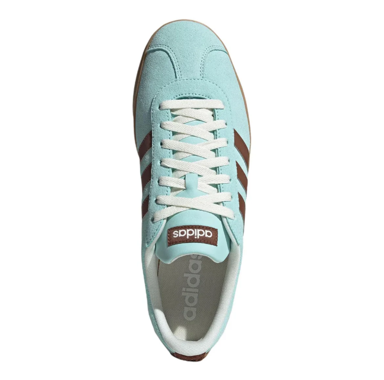 adidas Mint Blue & Brown Low-Top Sneakers with Gum-Colored Sole