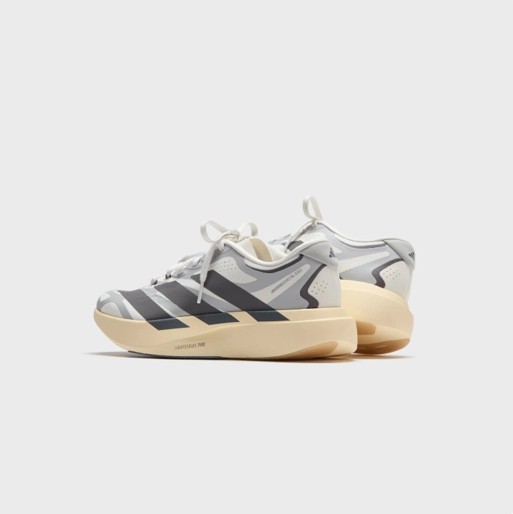 adidas Grey & Black Running Shoes with Cream Sole