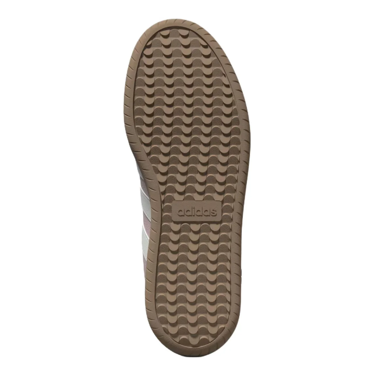 adidas Blush Pink & White Low-Top Sneakers with Gum-Colored Sole