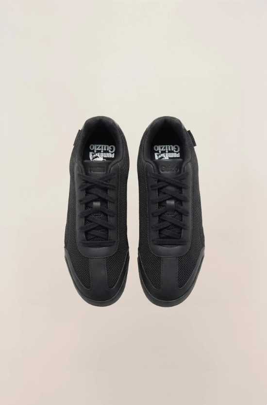 PUMA All-Black Mesh Low-Top Sneakers